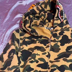 Yellow bathing ape hoodie